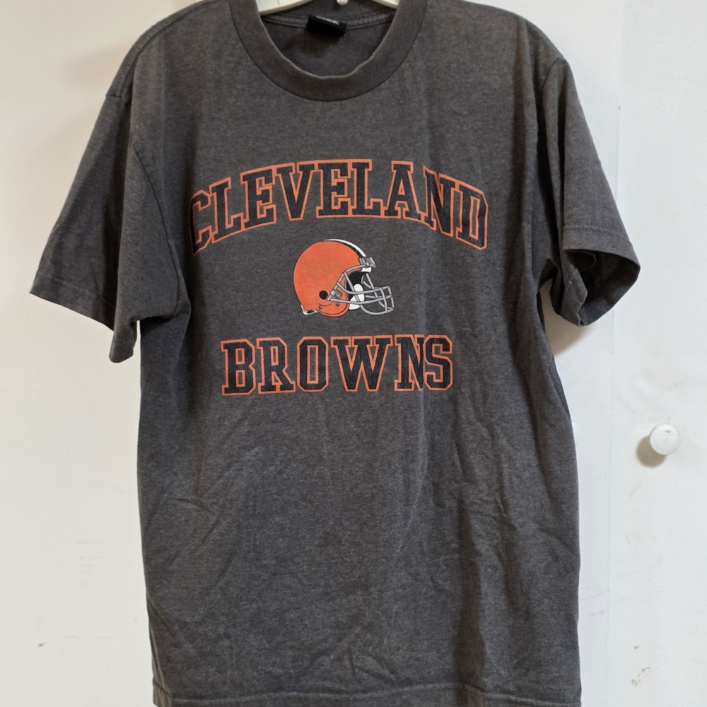 NFL Cleveland Browns Gray and Orange Short Sleeve Tee